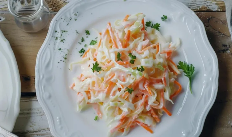 Sweet coleslaw with carrots