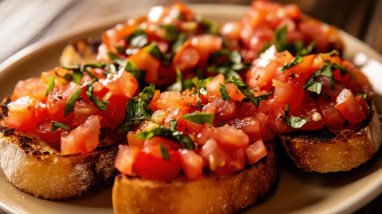 Tomato & basil bruschetta