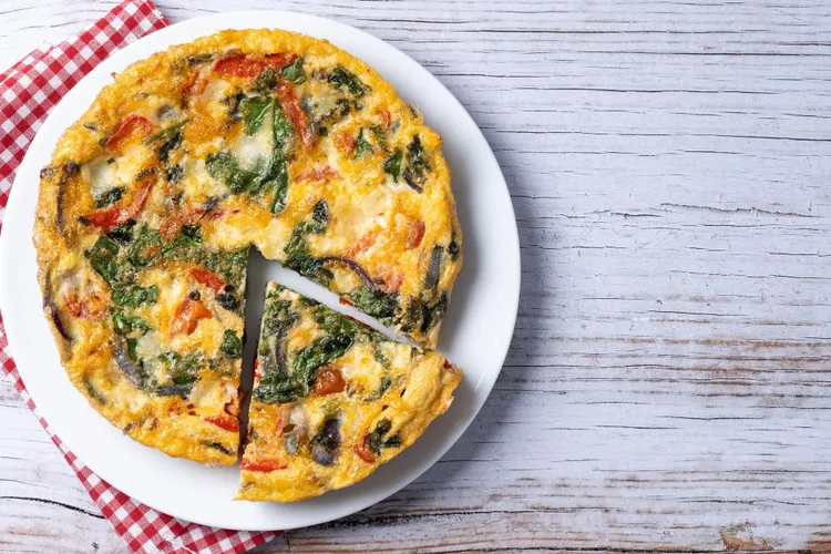 Zucchini & basil frittata