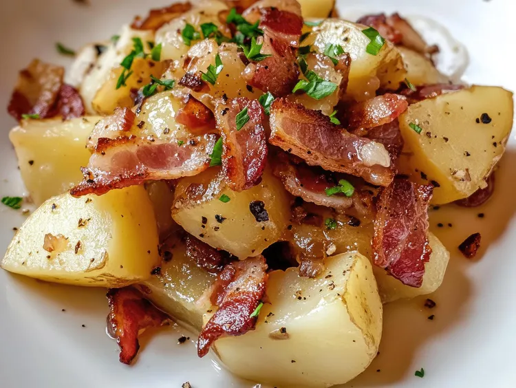 Golden syrup and bacon roast potatoes